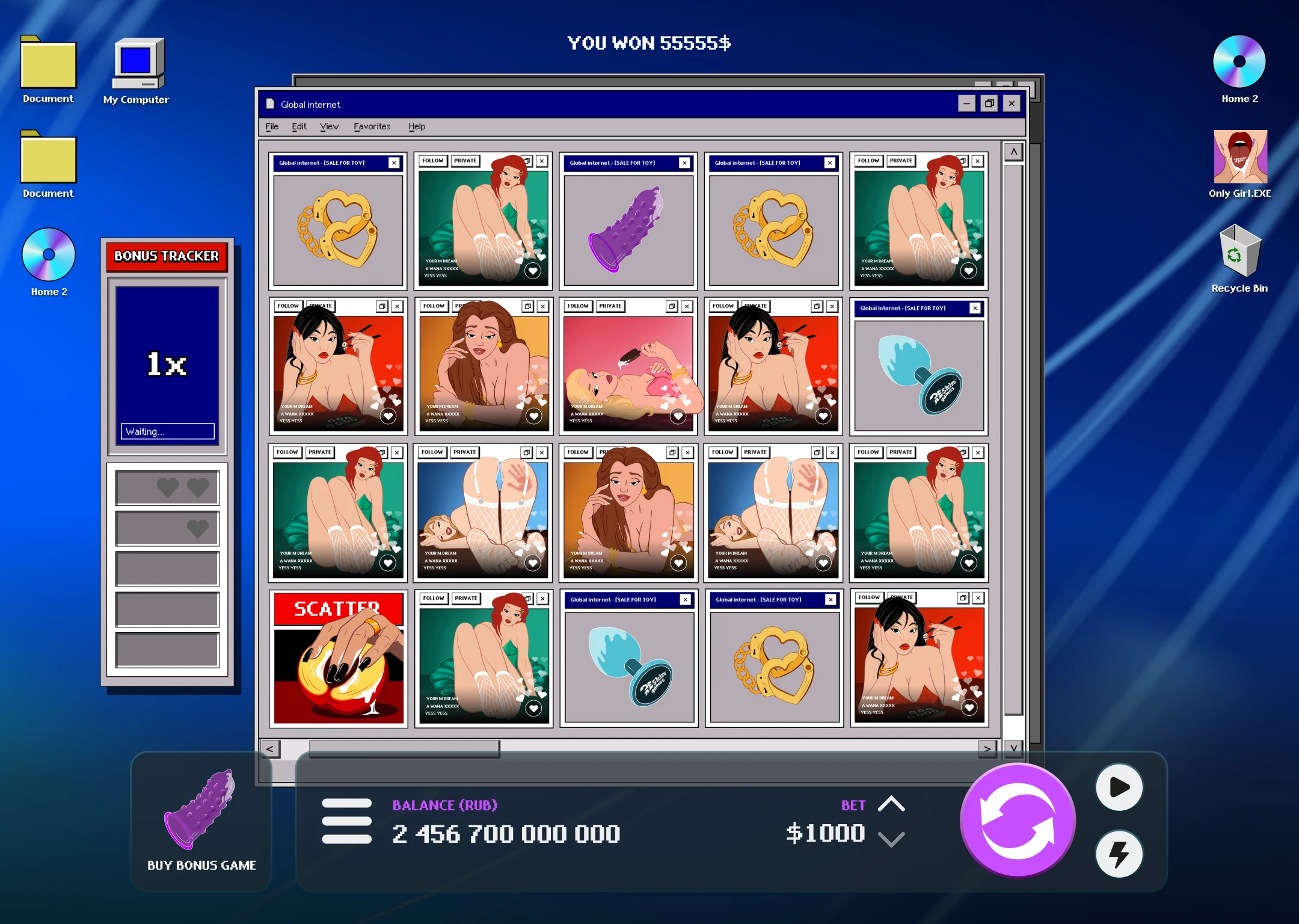 Only Girls base game screen