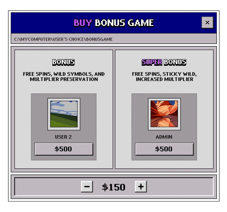 Only Girls buy bonus screen