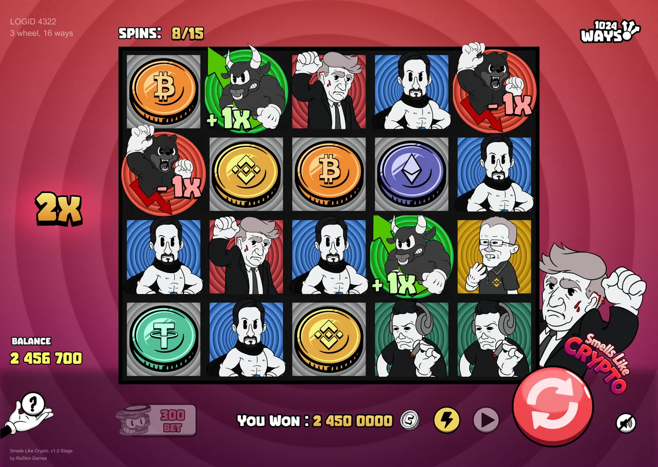 Smells Like Crypto desktop bonus game screen