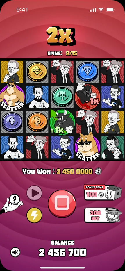 Smells Like Crypto mobile bonus game screen