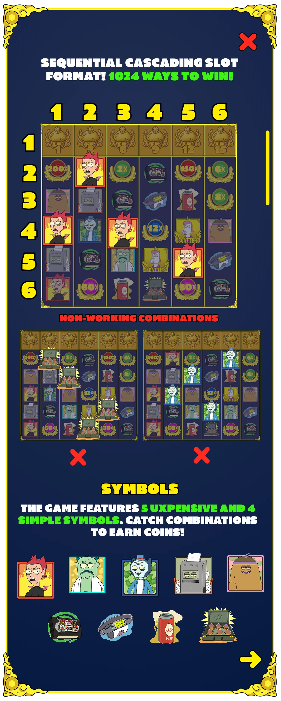Take My Muffin combinations guide screen