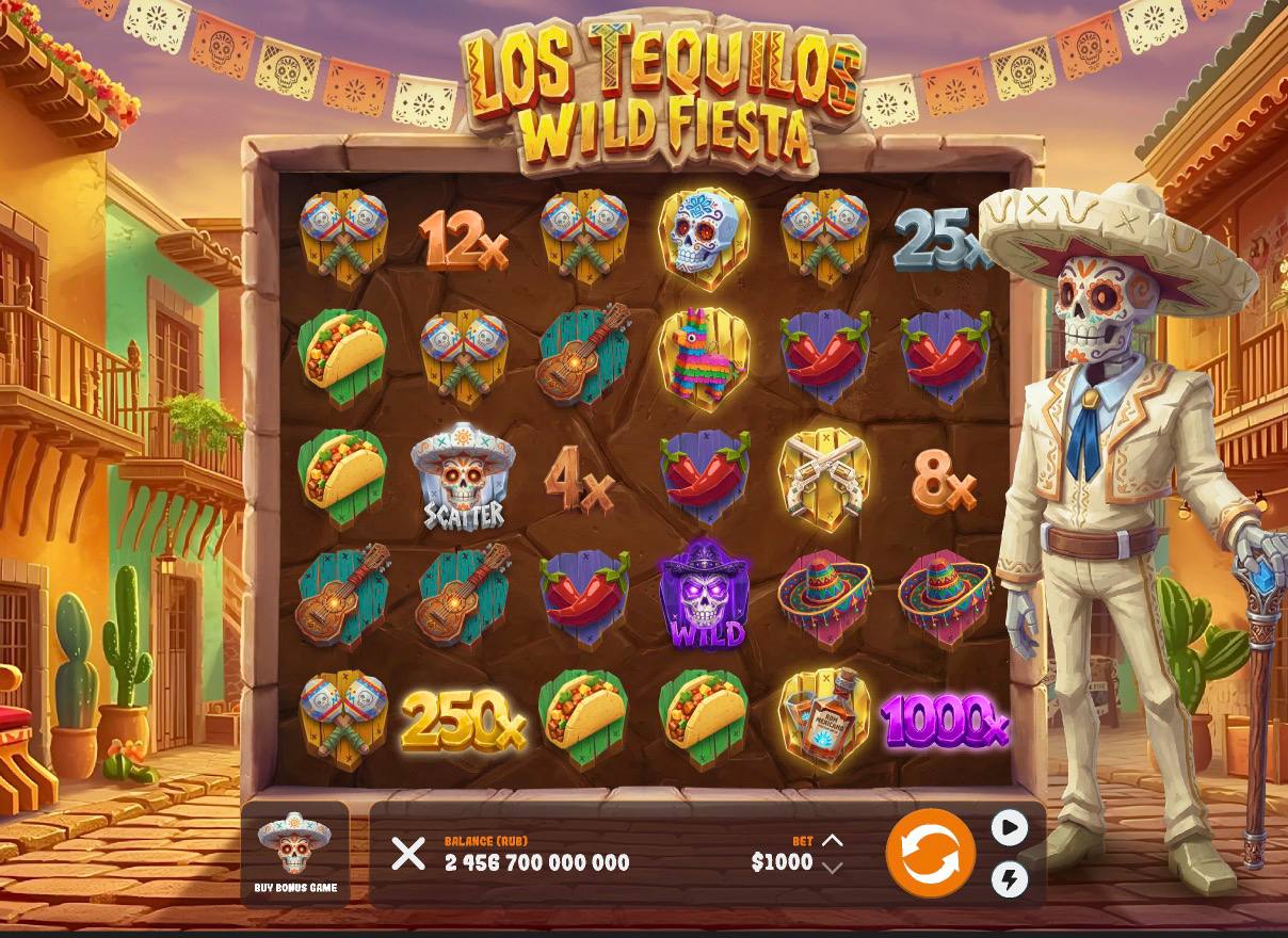 Los Tequilos slot visual
